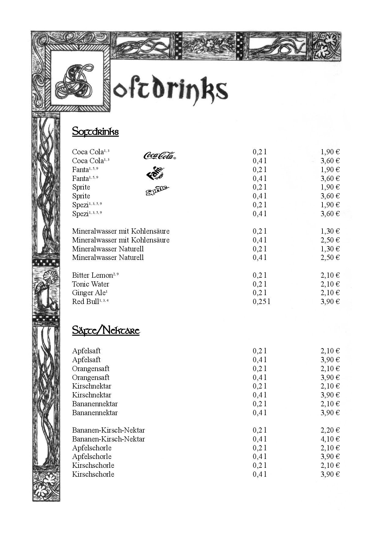 Drinks Snacks Irish Pub Berlin