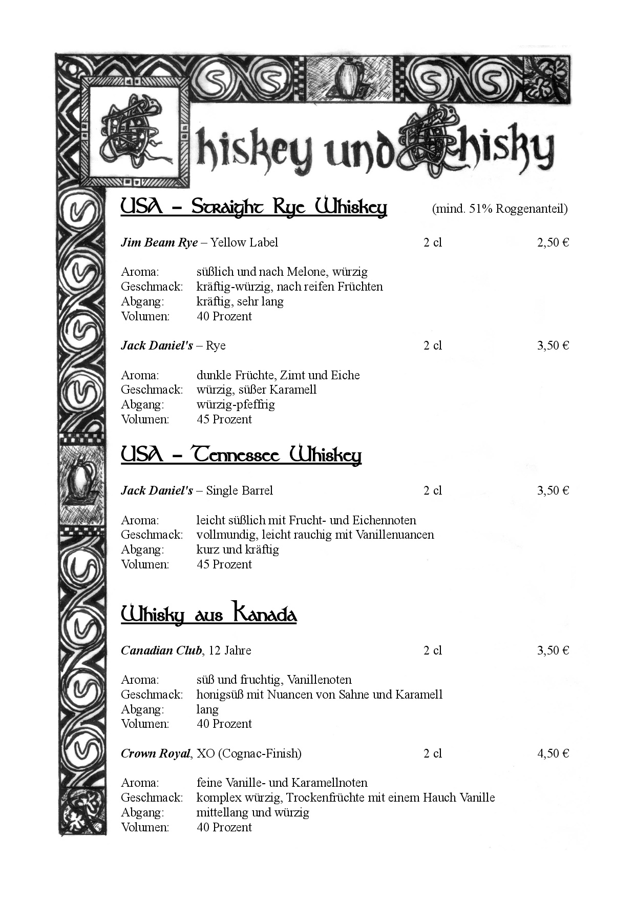 Drinks Snacks Irish Pub Berlin